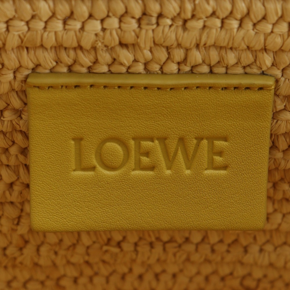 Loewe Bunny Basket Handbag, A223S17X01, Raffia x Calfskin, Made in Madagascar... - Picture 16 of 16
